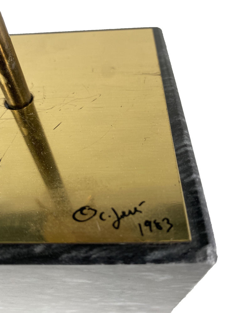 Thumbnail: American Modern Brass Animal Horn Sculpture, Curtis Jere 