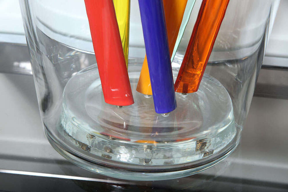 Thumbnail: Attributed to Ettore Sottsass, Glass Centerpiece, Vase or Sculpture