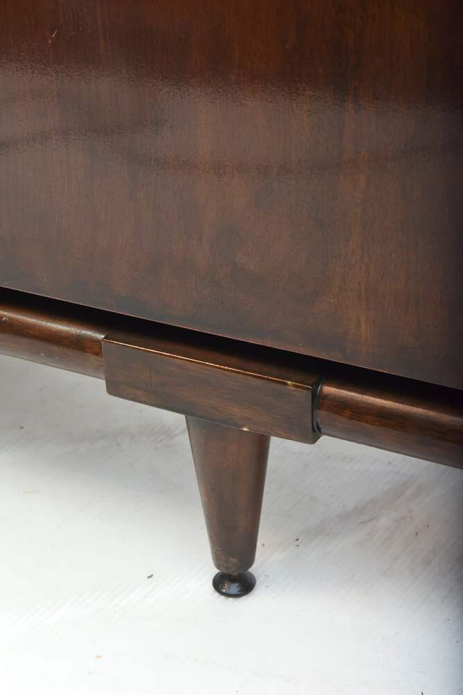 Thumbnail: Fine American Modern Dark Walnut Executive Desk, Custom Made by Monteverdi Young