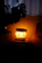 Granite lamp with rice paper lampshade