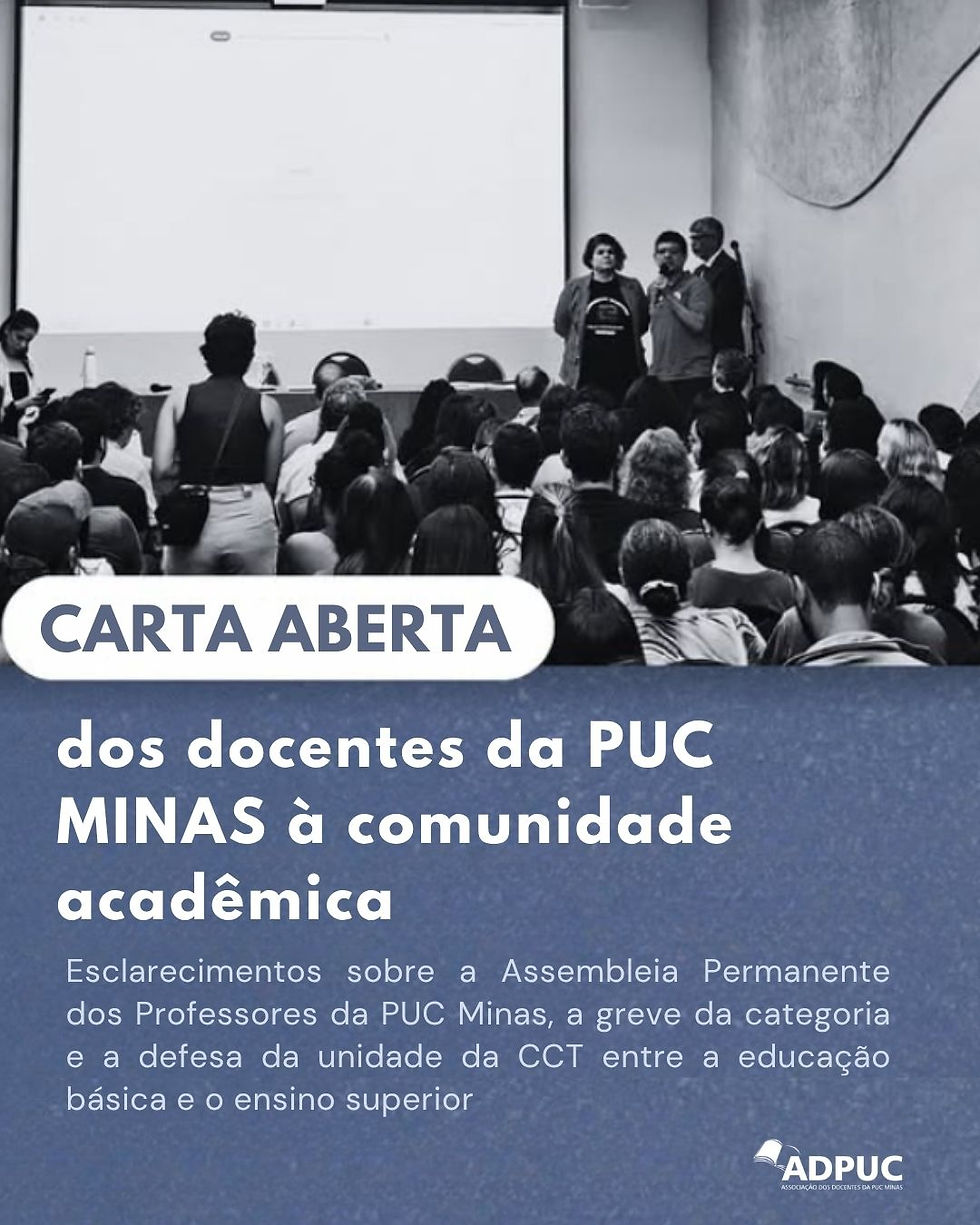 Carta aberta dos docentes da PUC MINAS à comunidade acadêmica