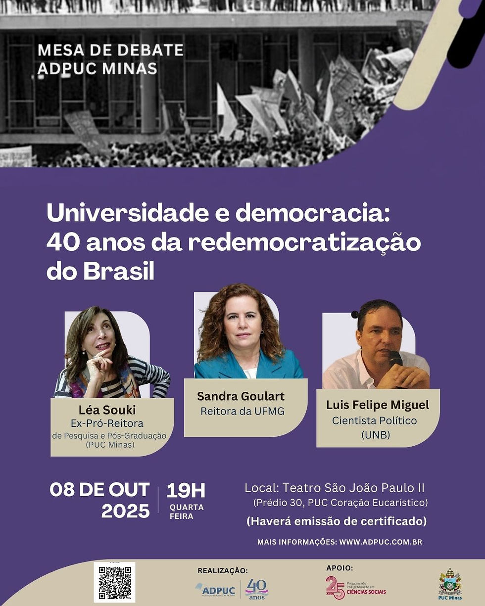 Debate Universidade e Democracia: 40 anos da redemocratização do Brasil
