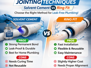 A Comprehensive Guide to PVC Pipe Jointing Techniques: Solvent Cement vs Ring Fit