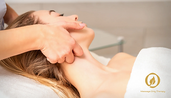 A woman receiving a lymphatic drainage massage