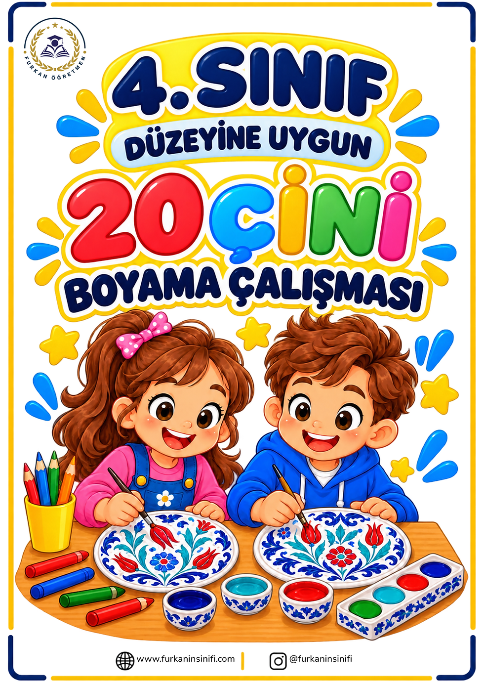 4. Sınıf Çini Boyama Çalışması