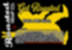 Label for "Roasted Hemp Co. THCA Pre-Roll" with a yellow figure holding a peace sign. The label includes the phrase "Get Roasted" and safety information about the product, emphasizing that it is for adult use only.