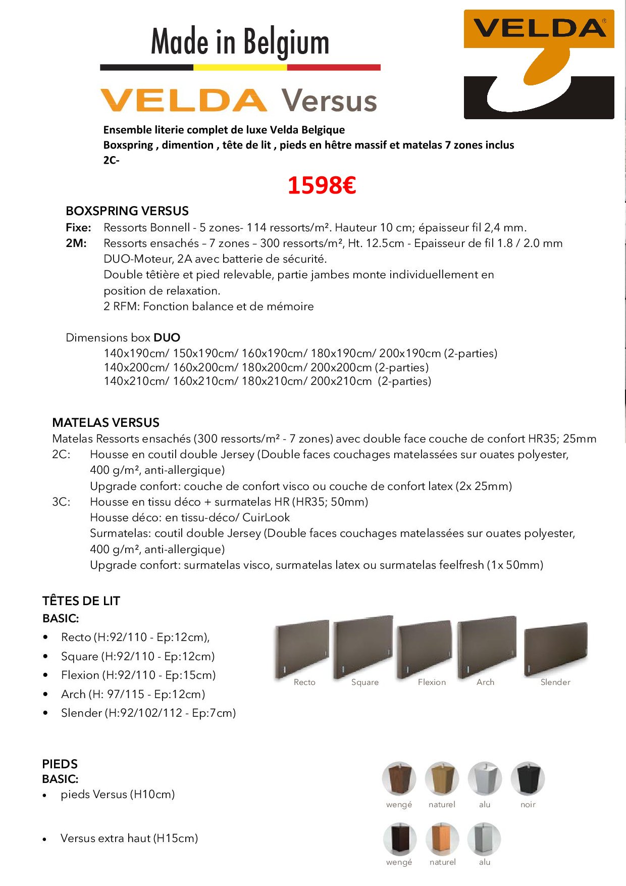 Boxspring Velda Versus
