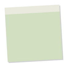 Green sticky note with blank space for writing notes and reminders.