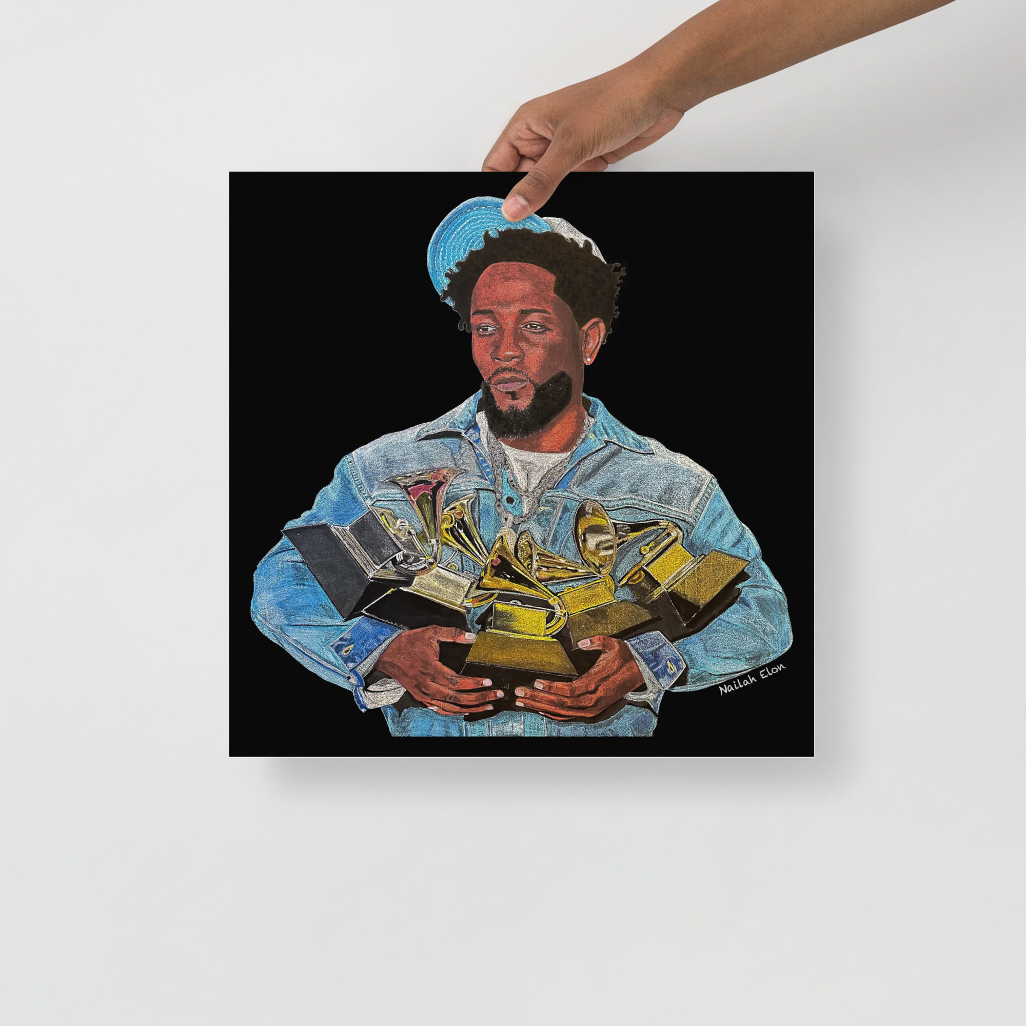 Chalk Art Print of Kendrick Lamar