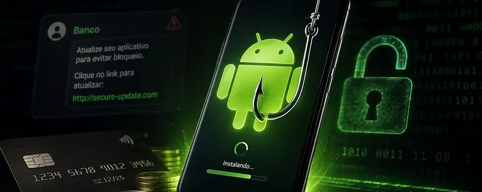 Cibercriminosos enganam vítimas com falsos aplicativos que ativam ferramentas de desenvolvedor do Android, transformando o celular em um alvo fácil para invasões completas e roubo de dados.