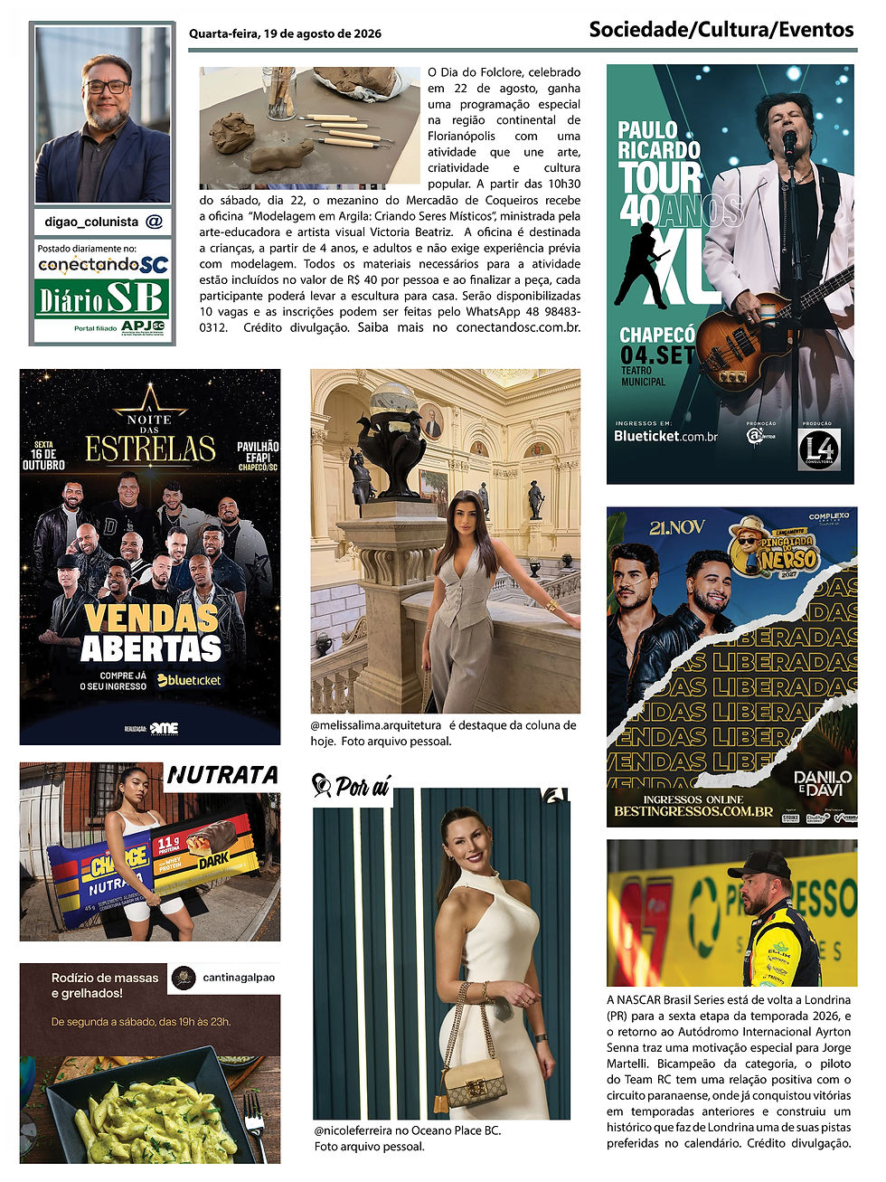 Coluna Social 19 agosto 2026