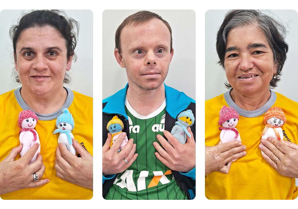 Projeto de Chapecó com bonecos de pano traz exemplo de inclusão na prática