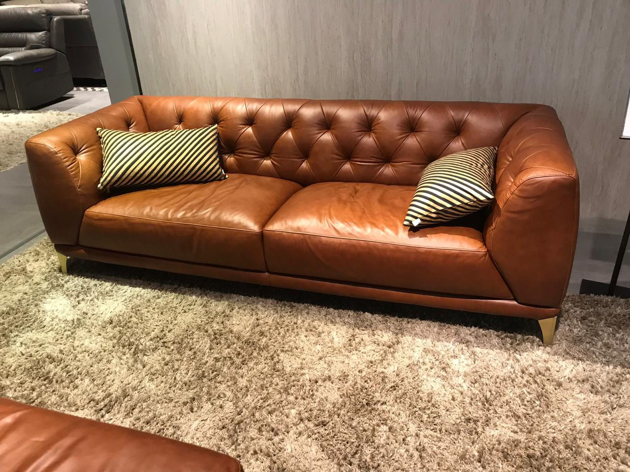 Brown cushion premium sofa