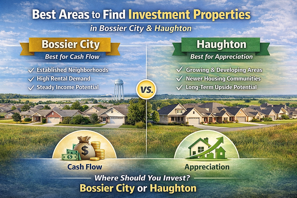 Best Areas to Find Investment Properties Near You in Bossier City & Haughton