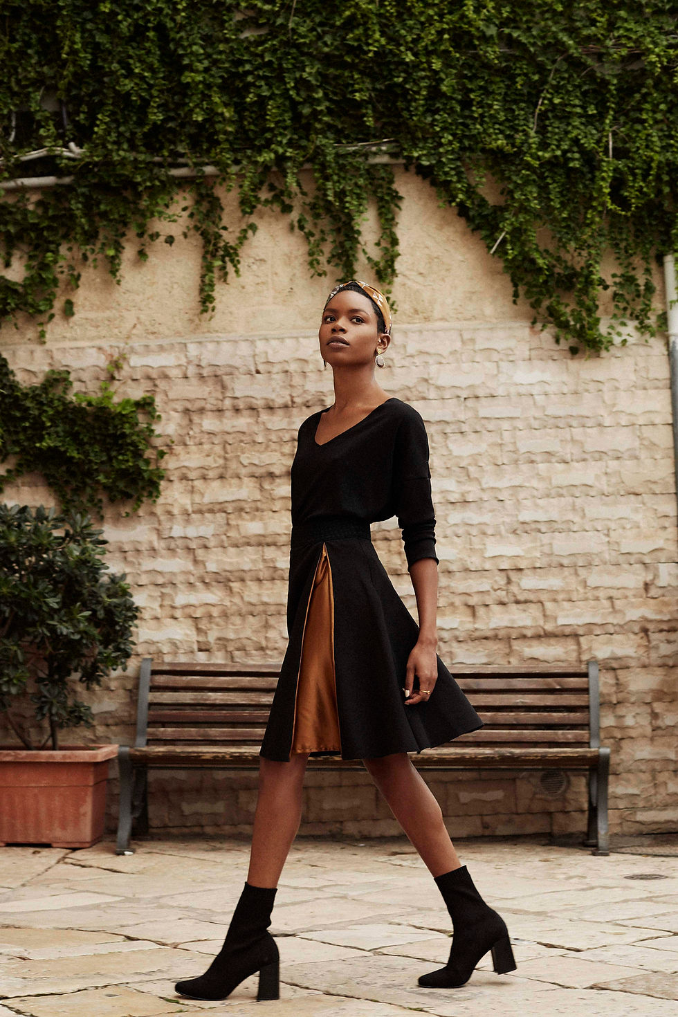 Orla Black Skater Skirt