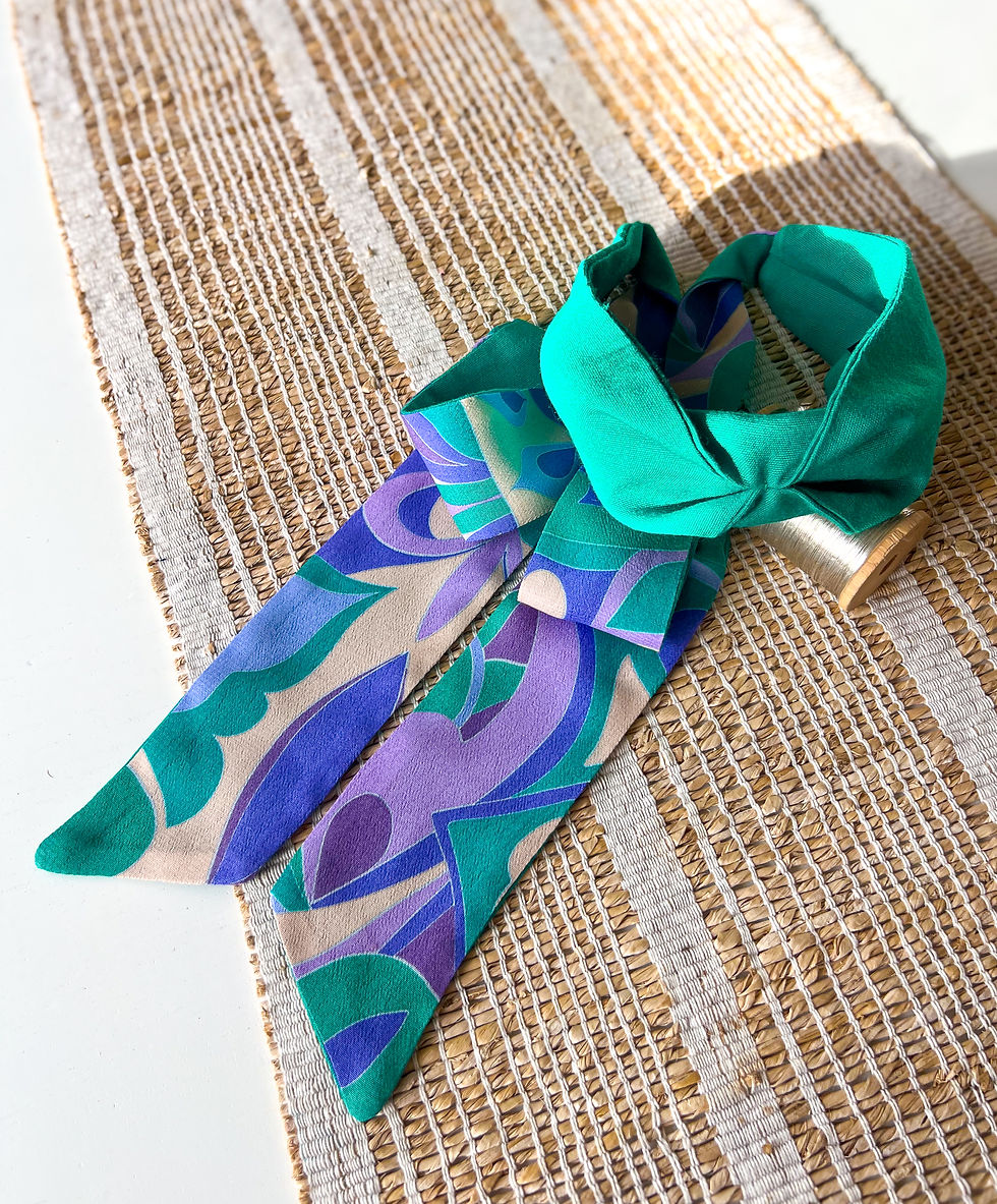 Thumbnail: Green & Purple Adele Knot-tie Headband