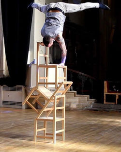Chair acrobatics at circomedia