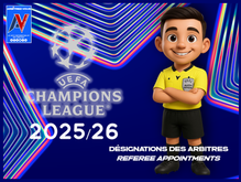 UEFA - CHAMPIONS LEAGUE - DÉSIGNATIONS ARBITRES - REFEREE APPOINTMENTS - Journée 3 - 21 & 22/10/2025 - #UCL