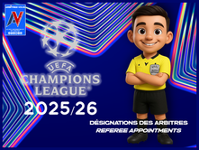 UEFA - CHAMPIONS LEAGUE - DÉSIGNATIONS ARBITRES - REFEREE APPOINTMENTS - Journée 4 - 04 & 05/11/2025 - #UCL