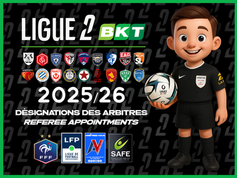 FFF/LFP - LIGUE 2 BKT - DÉSIGNATIONS ARBITRES - REFEREE APPOINTMENTS - Journée 20 - 23-24 & 26/01/2026] #Ligue2BKT #FFF #LFP
