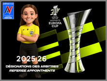 #UEFA - WOMEN'S EUROPA CUP - DÉSIGNATIONS ARBITRES - REFEREE APPOINTMENTS - 1er Tour de Qualification - Matchs Aller - 10 & 11 septembre 2025