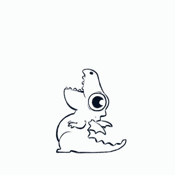 Cute fire-spitting dragon GIF