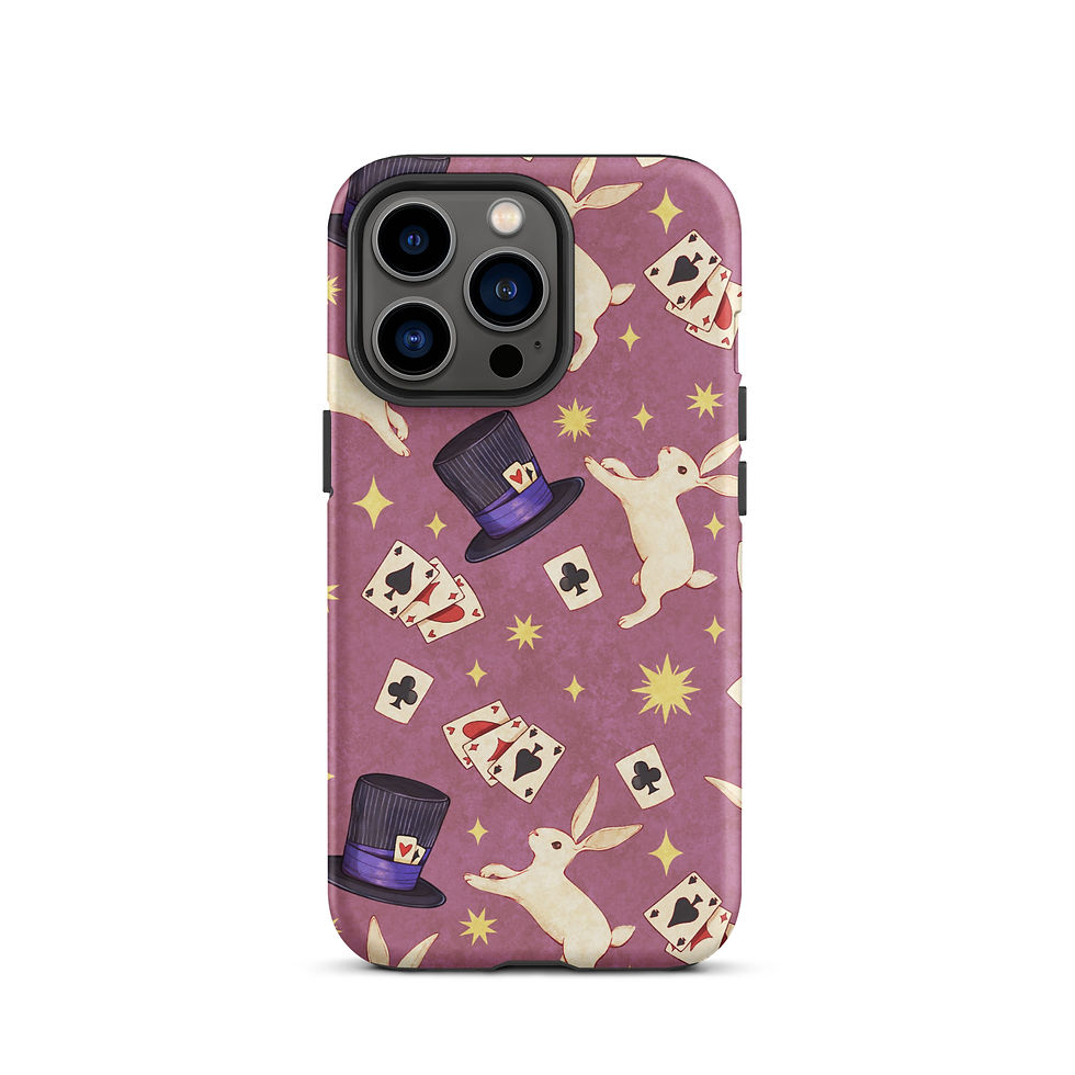 Thumbnail: Magic Rabbit Tough iPhone Case – Magenta Pink Design | Tough Case for iPhone®