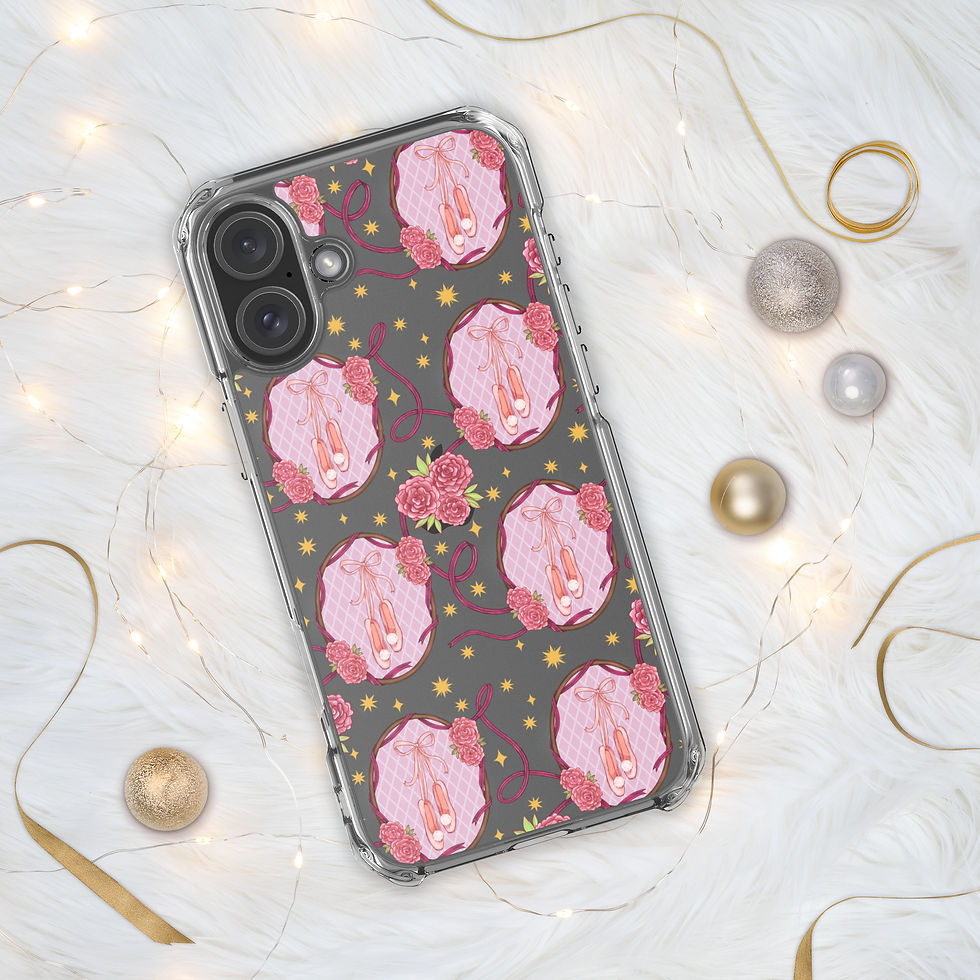 Thumbnail: Ballet Rose Clear Case for iPhone® | Pink Floral Ballet Shoes design
