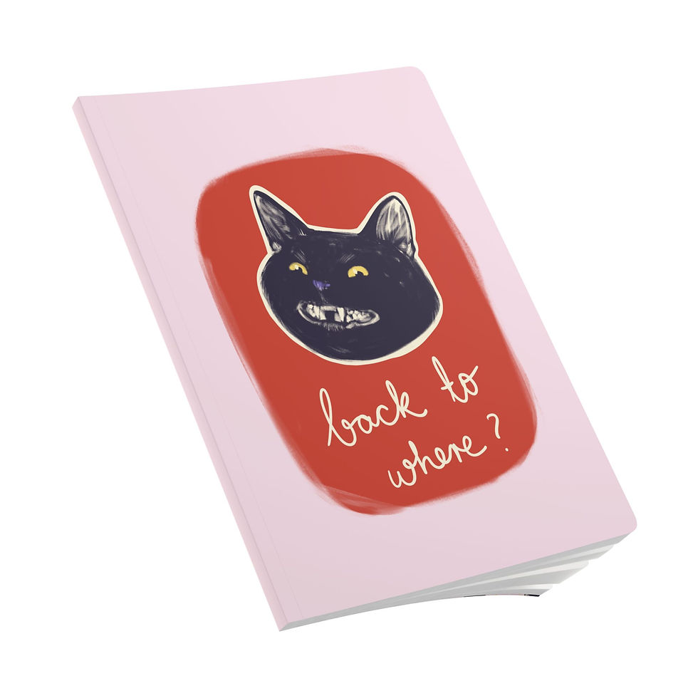 Thumbnail: Back to Where? Cat Softcover Journal — Printed Inside Pages