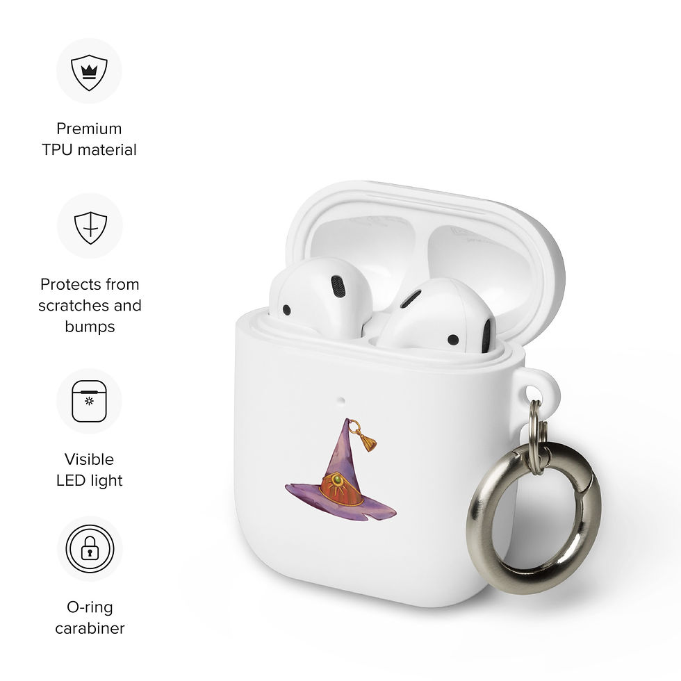 Thumbnail: Witch Hat Illustration Rubber Case for AirPods®