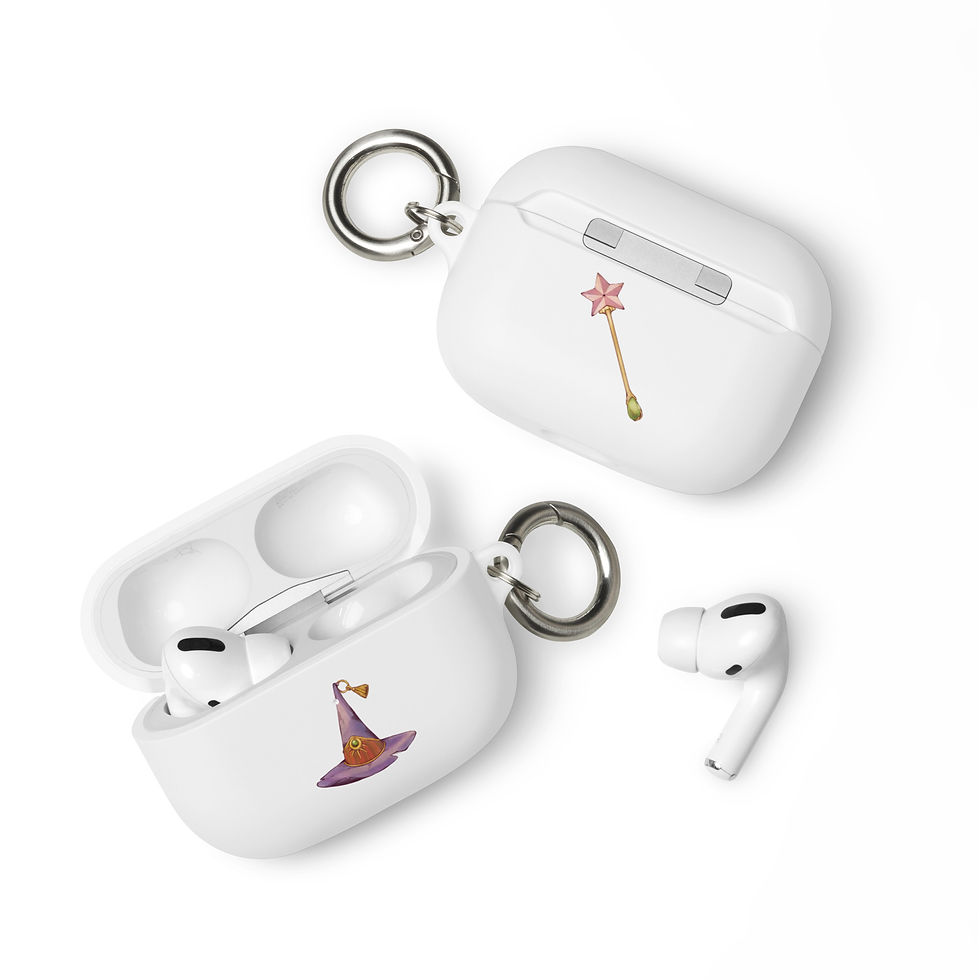 Thumbnail: Witch Hat Illustration Rubber Case for AirPods®