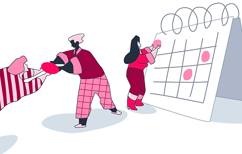 illustration of assistance in organization