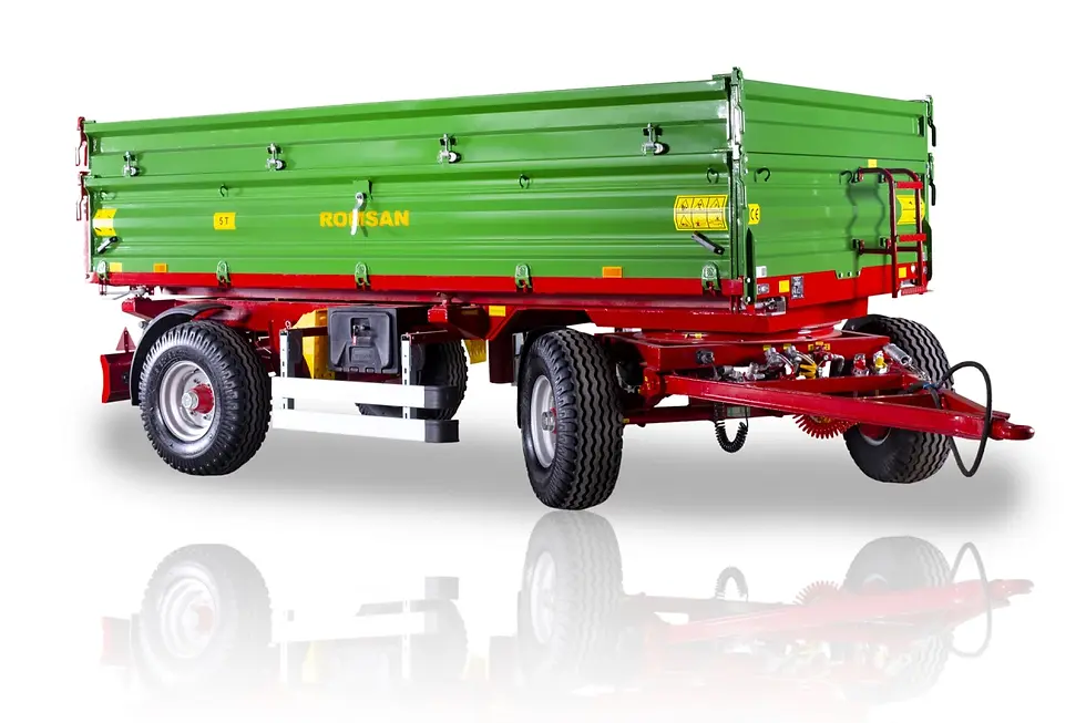 Miniatură: Remorca agricola ROMSAN 5 T dubluax R500CSGA4P 