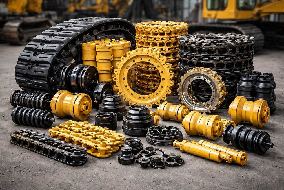 transm. finala, cale de rulare, role, sprocket, roata ghid. idler Komatsu