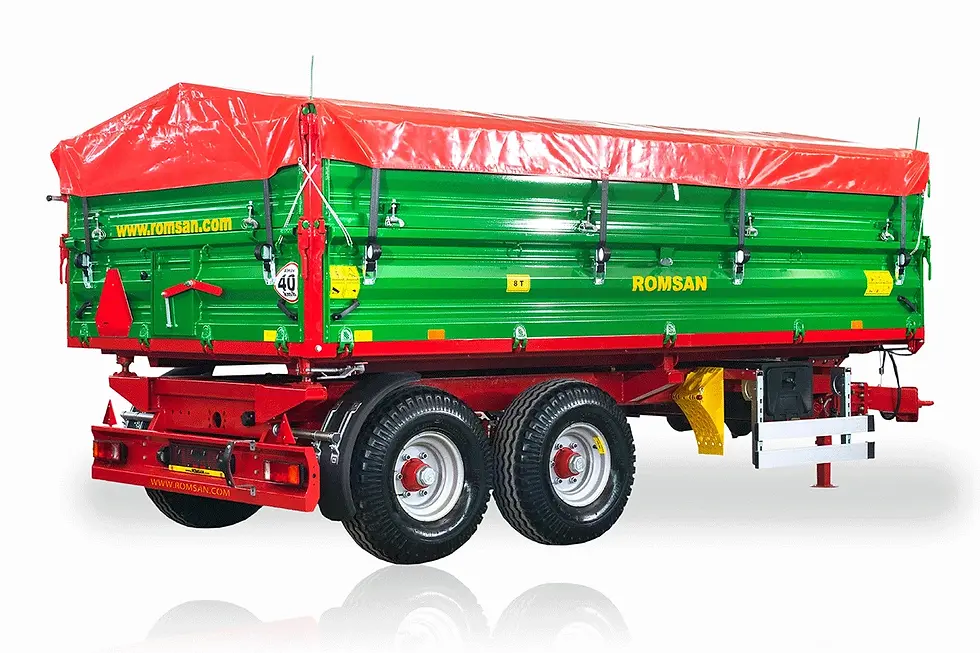 Miniatură: Remorca agricola ROMSAN 8 T tandem R08TASGAP4
