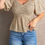 Thumbnail: Floral Print Smocked Top