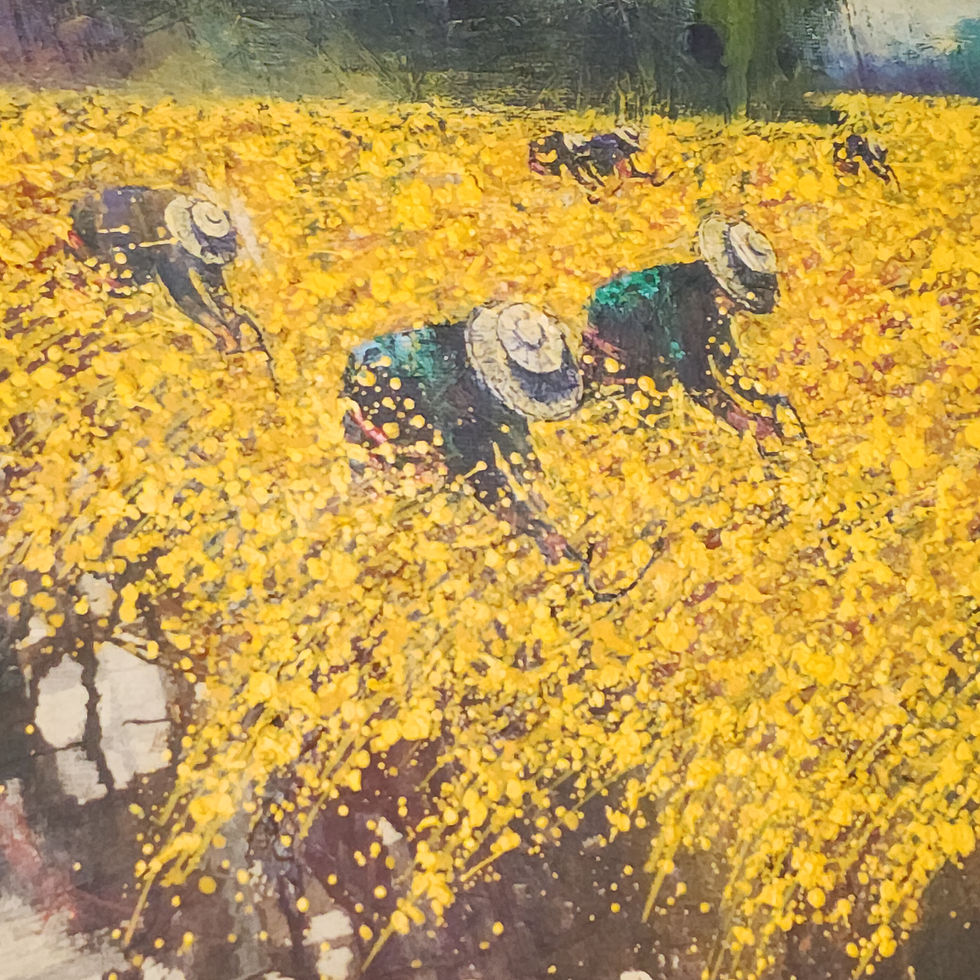 Thumbnail: Tippawan Prayat - Field.  Oil on Board.