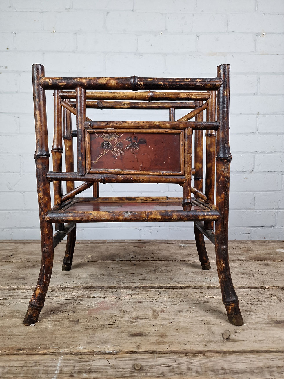 Thumbnail: Tiger Bamboo Canterbury / Magazine Rack - 19th Century