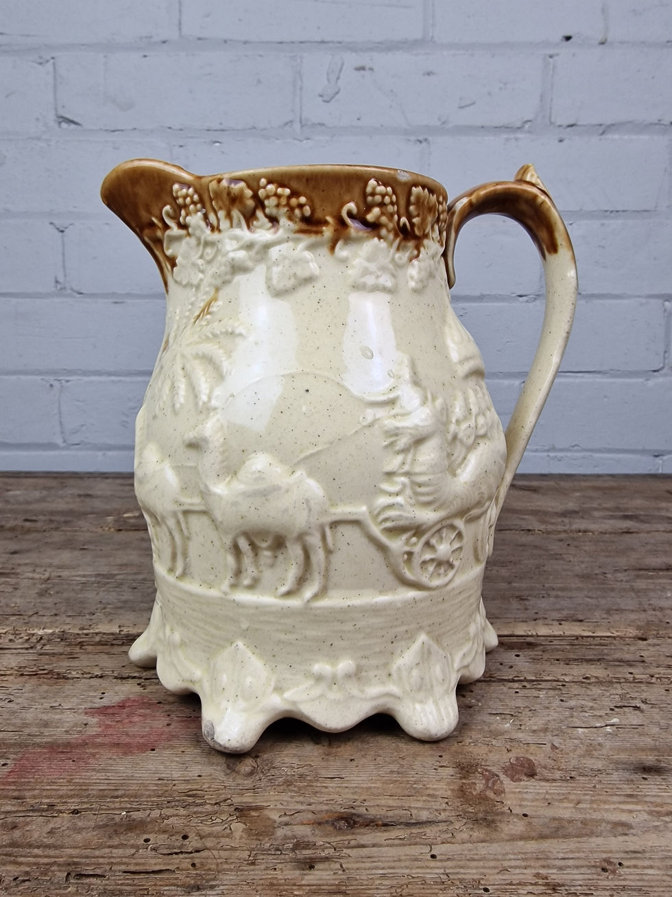 Thumbnail: Staffordshire Jug Decorated with Indian Scenes