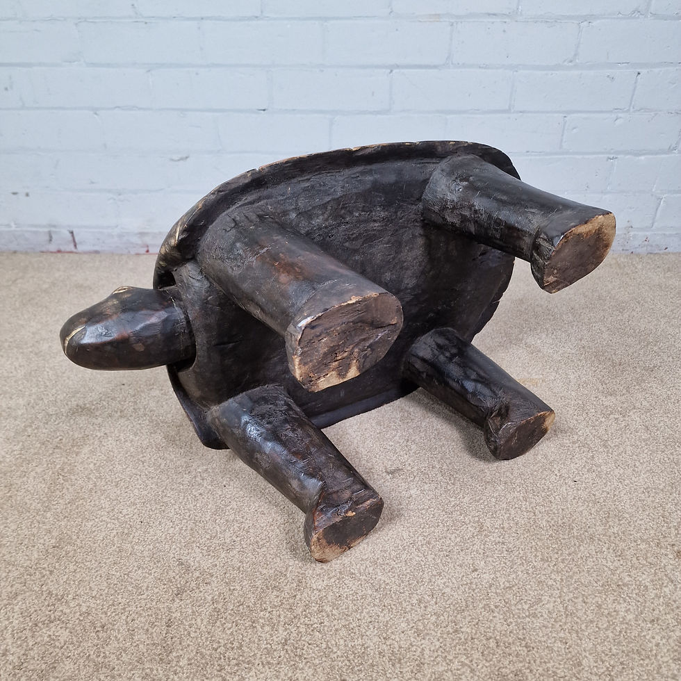 Thumbnail: A Baule Tribe Carved Stool - Mid 20th Century