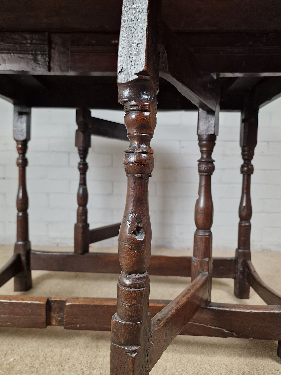 Thumbnail: Oak Gateleg Table - 18th Century.