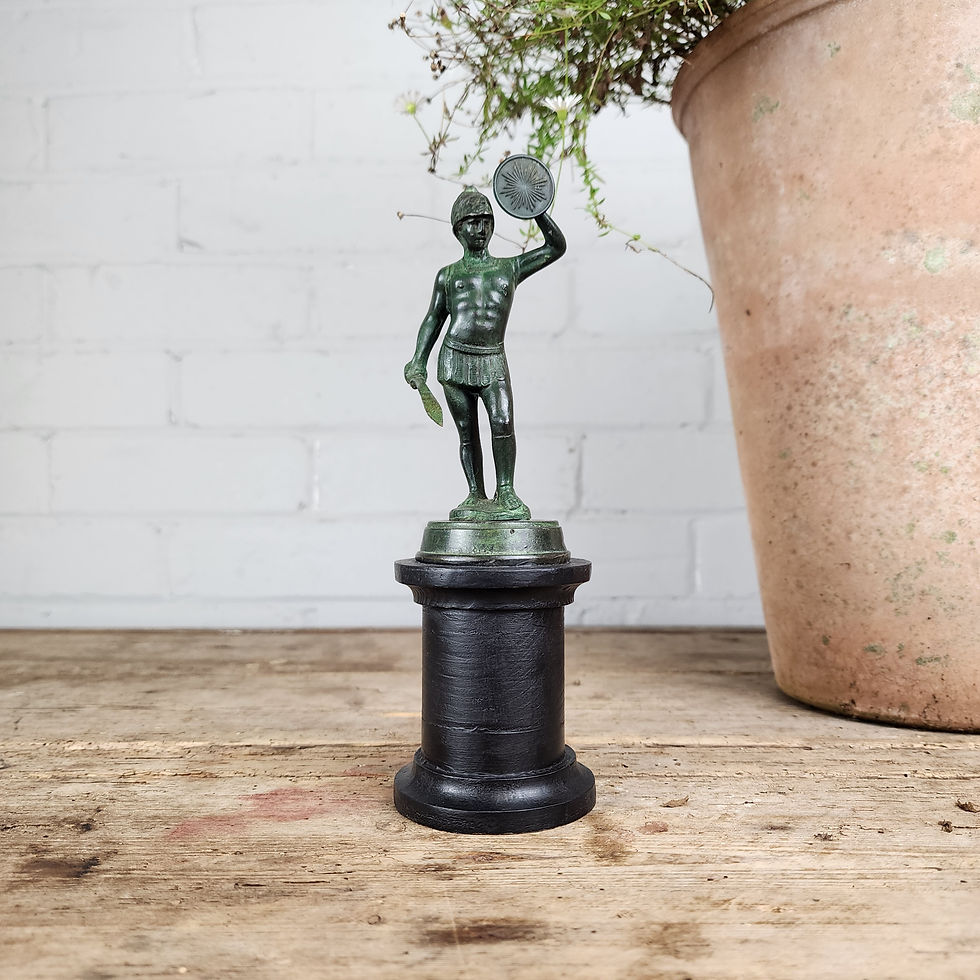 Thumbnail: Grand Tour Verdigris Bronze Gladiator after the Antique.