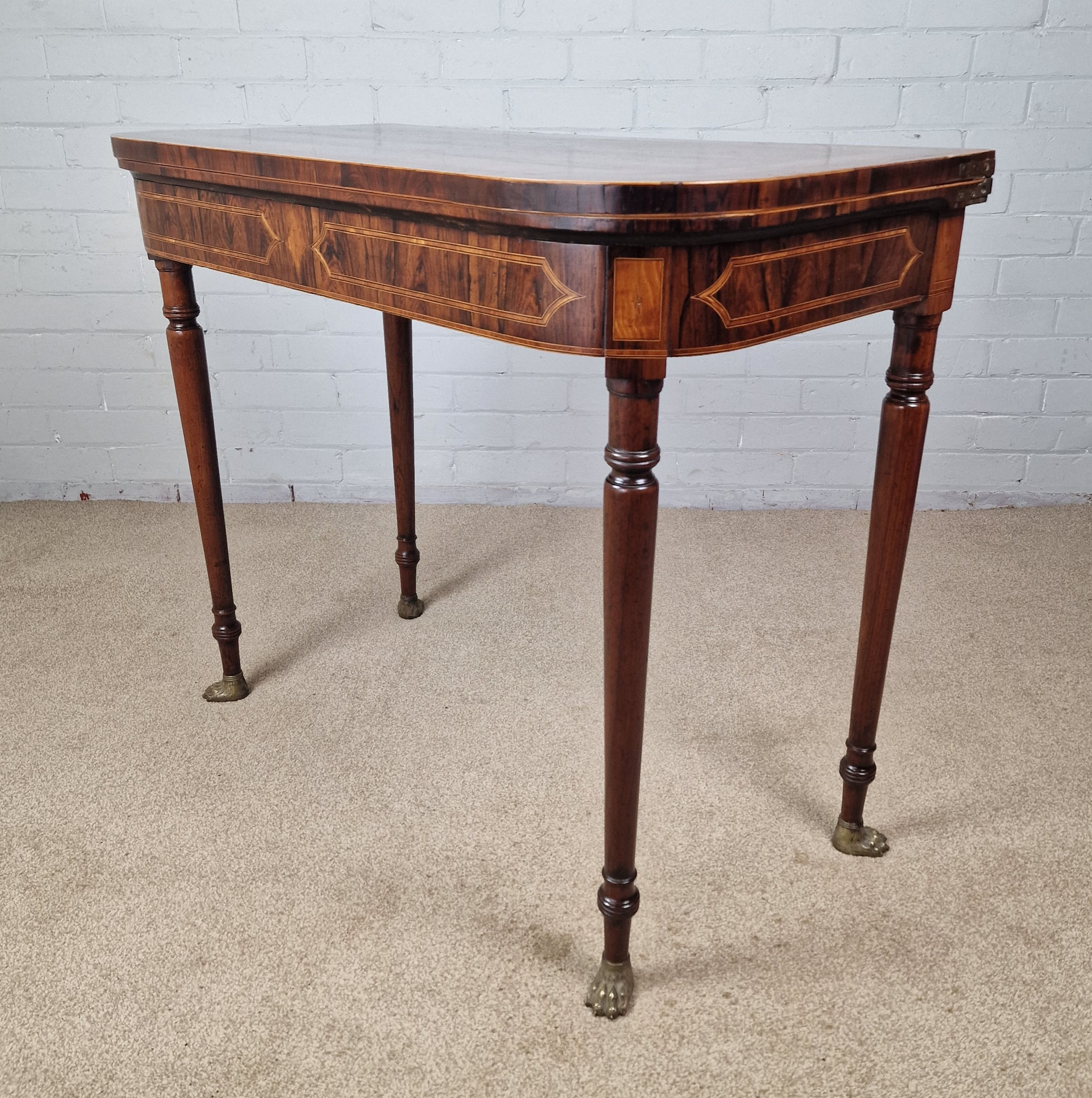 A Regency Period Rosewood Folding Card Table