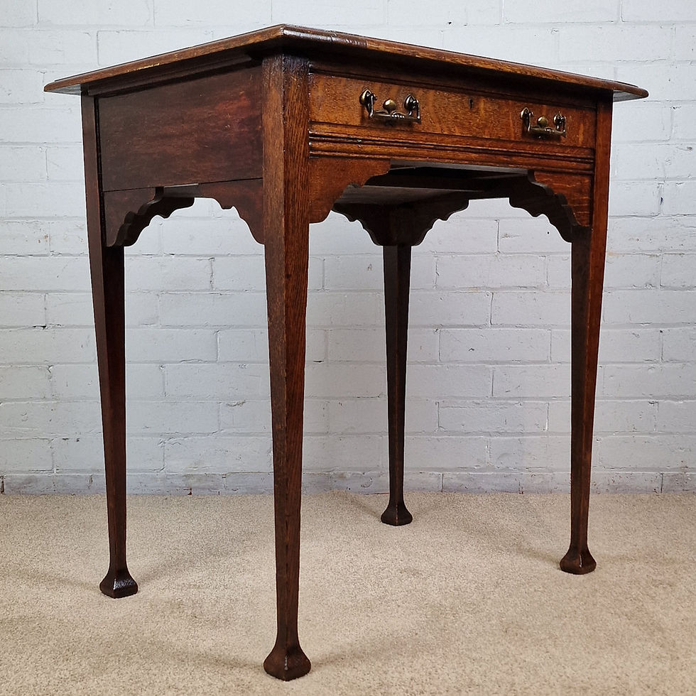 Thumbnail: Arts & Crafts Stones Patent Oak Writing Desk - Circa 1900