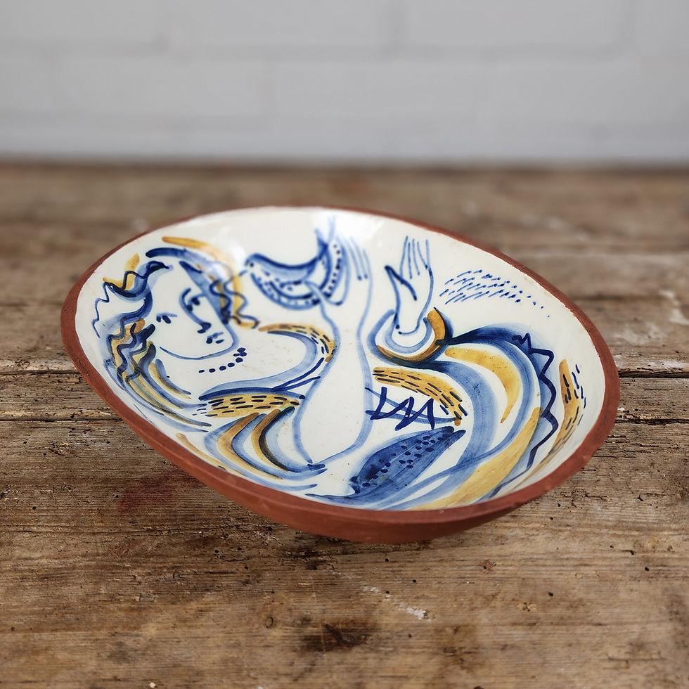 Thumbnail: A Studio Pottery Ceramic Dish Mid 20th Century.