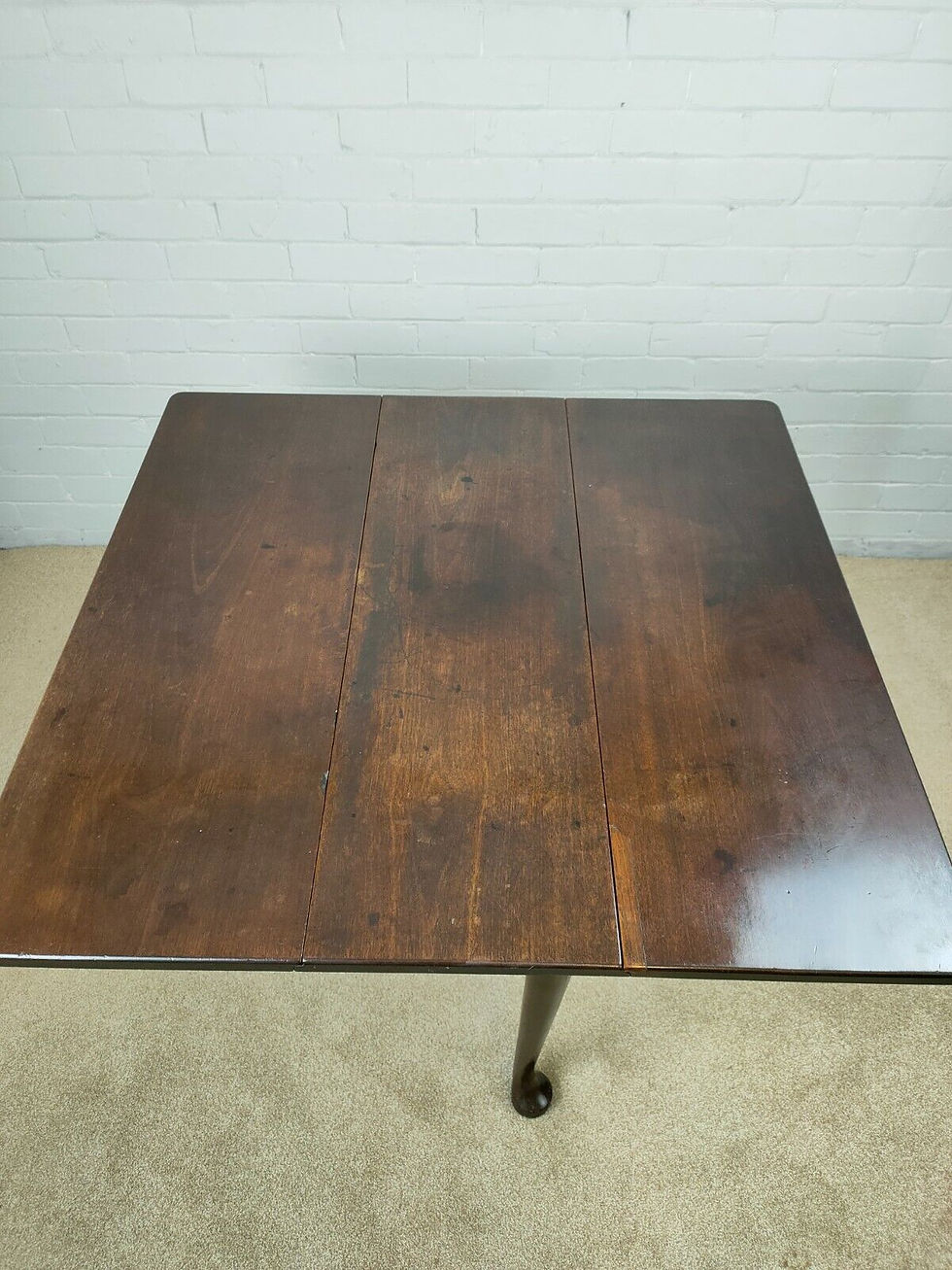 Thumbnail: 18th Century Red Walnut Rectangular Drop Leaf Table