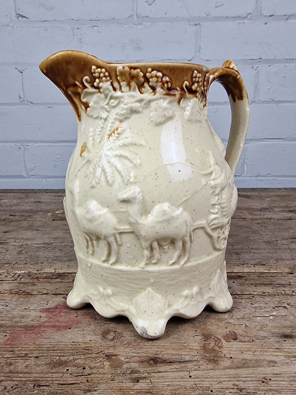 Thumbnail: Staffordshire Jug Decorated with Indian Scenes