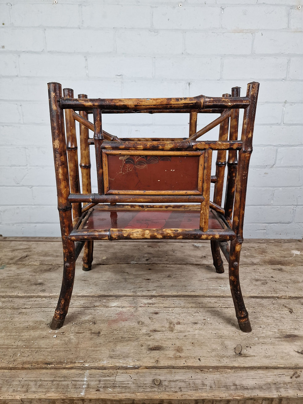 Thumbnail: Tiger Bamboo Canterbury / Magazine Rack - 19th Century