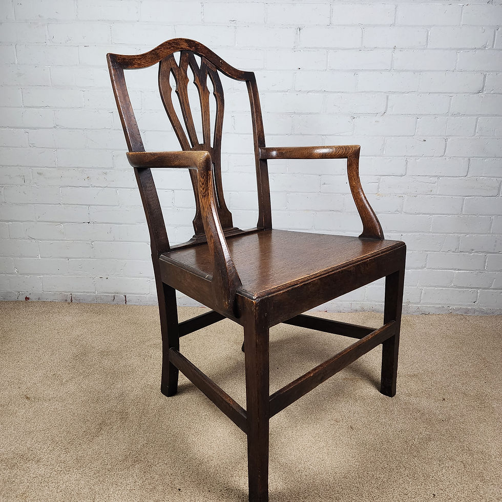 Thumbnail: Georgian Oak Carver Chair