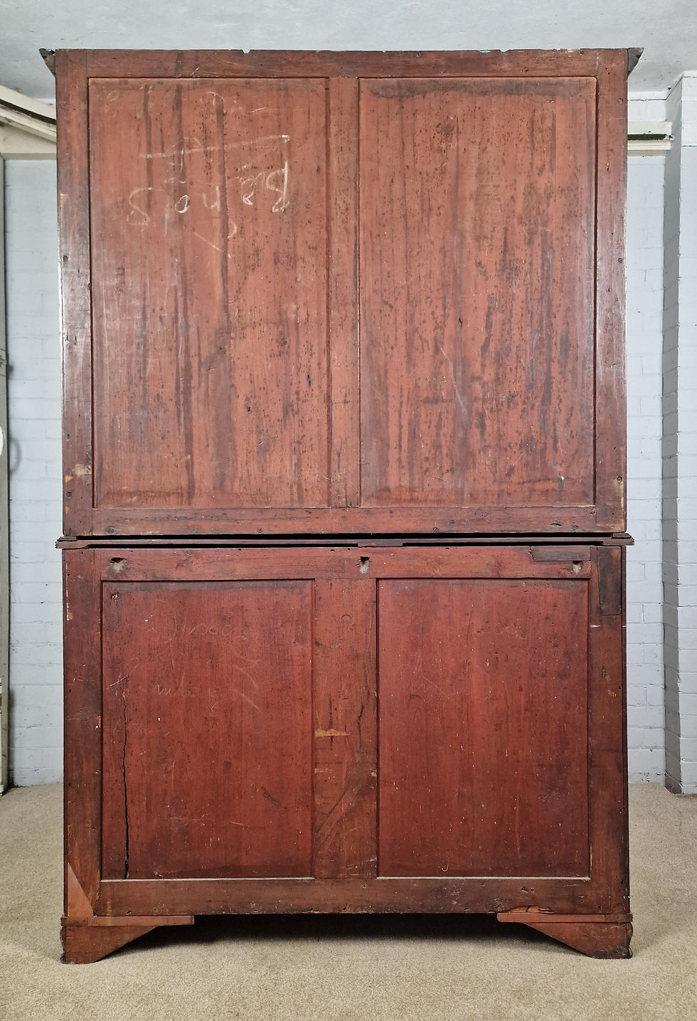 Thumbnail: Antique Mahogany Bookcase Cupboard - George IV